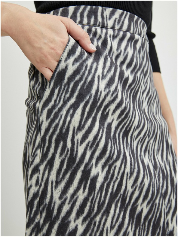 Orsay Crna ženska suknja s uzorkom od brušene kože ORSAY