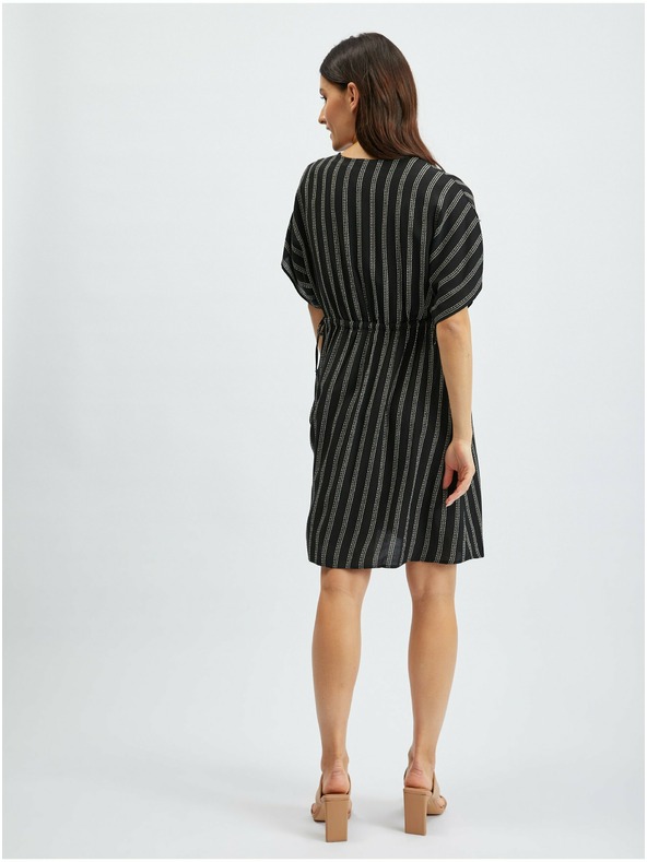 Orsay Crna ženska haljina na pruge ORSAY