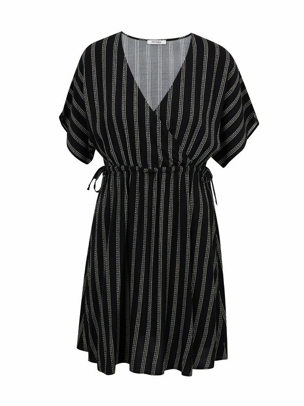 Orsay Crna ženska haljina na pruge ORSAY