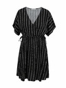 Orsay Crna ženska haljina na pruge ORSAY