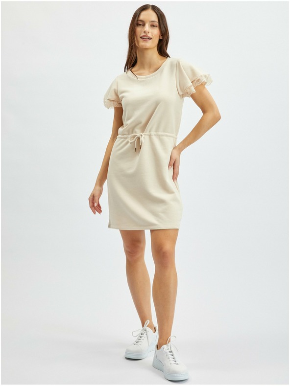 Orsay Bež ženska sportska haljina s čipkom ORSAY