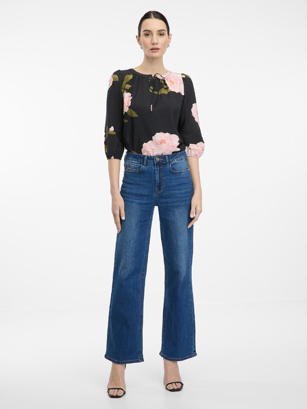 Orsay Crna ženska bluza s cvjetnim uzorkom ORSAY