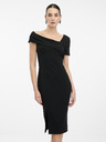 Orsay Crna ženska haljina do koljena ORSAY