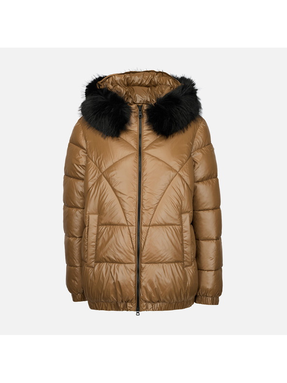 Geox Svijetlo smeđa ženska pernata jakna Geox Backsie