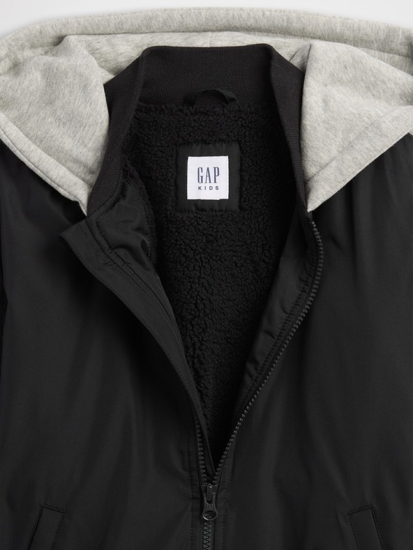 GAP Dječja toplinska bomber jakna s kapuljačom GAP