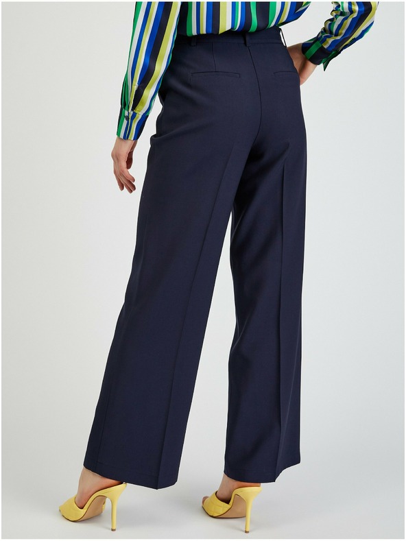 Orsay Tamnoplave ženske široke hlače s remenom ORSAY