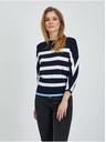 Orsay Bijelo-plavi lagani prugasti džemper ORSAY