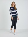 Orsay Bijelo-plavi lagani prugasti džemper ORSAY