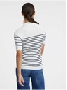 Orsay Krem ženska prugasta pletena polo majica ORSAY