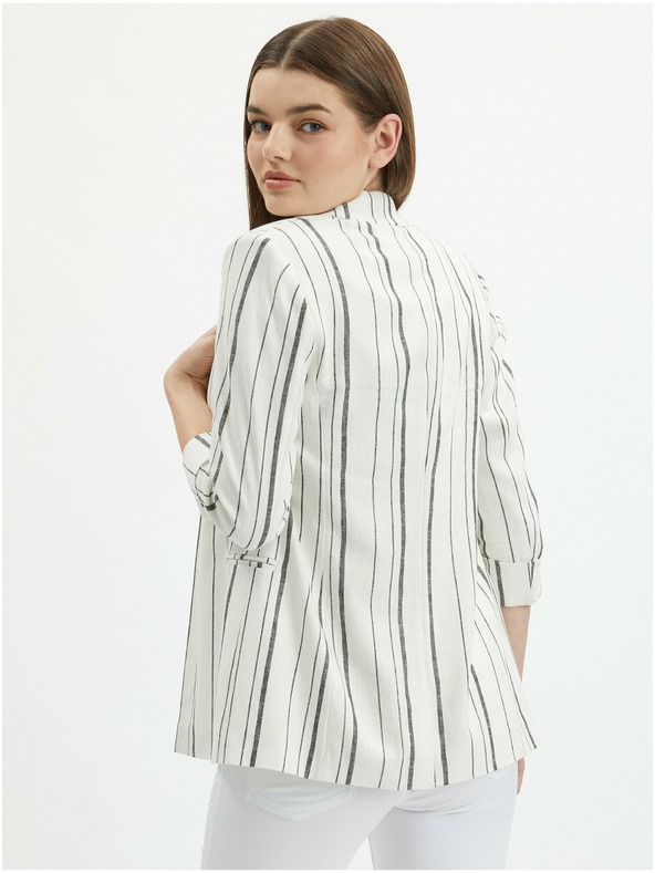 Orsay Bijela ženska prugasta lanena jakna ORSAY