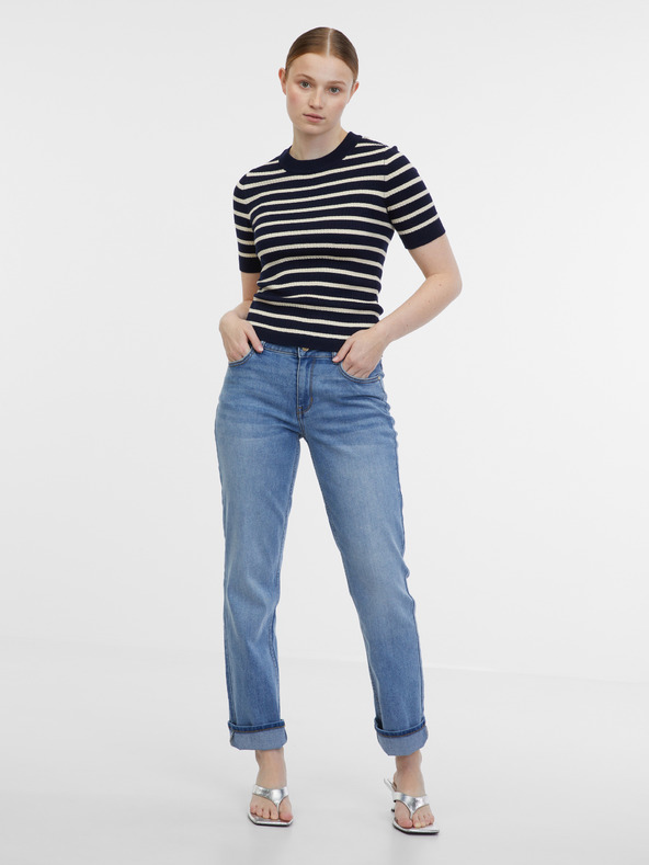 Orsay Tamnoplavi ženski pleteni top na pruge ORSAY