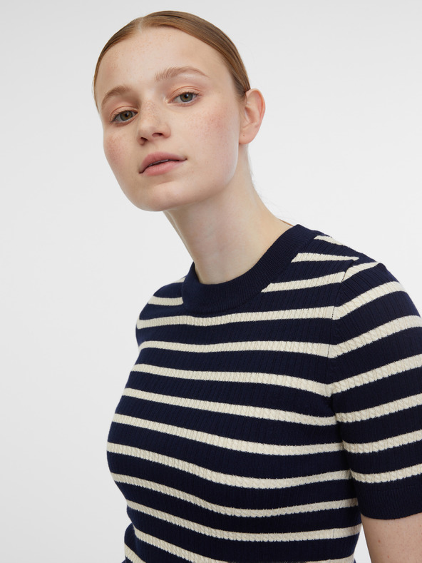 Orsay Tamnoplavi ženski pleteni top na pruge ORSAY