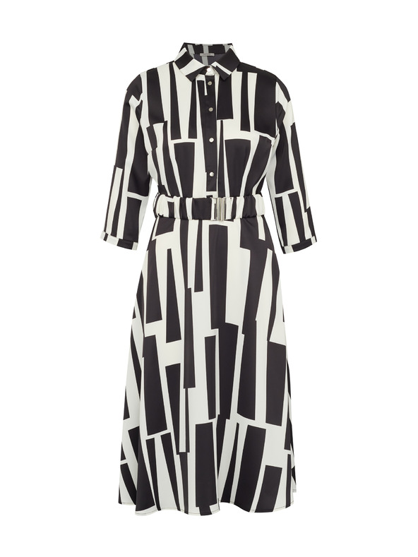 Orsay Crna ženska haljina do koljena s uzorkom ORSAY