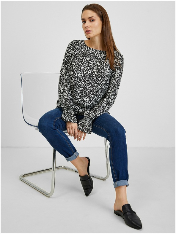 Orsay Bijelo-crna ženska bluza s uzorkom ORSAY