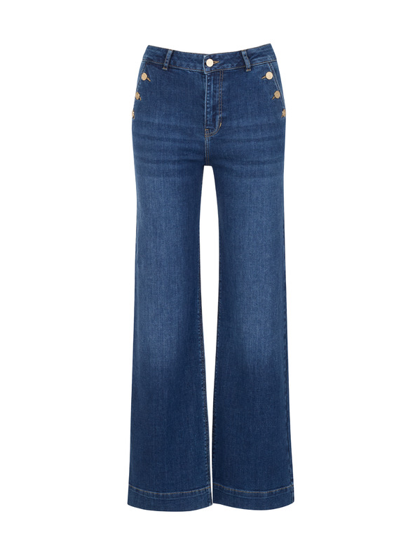 Orsay Tamnoplave ženske široke traperice ORSAY