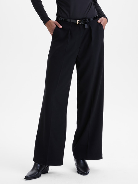 Orsay Crne široke ženske hlače ORSAY