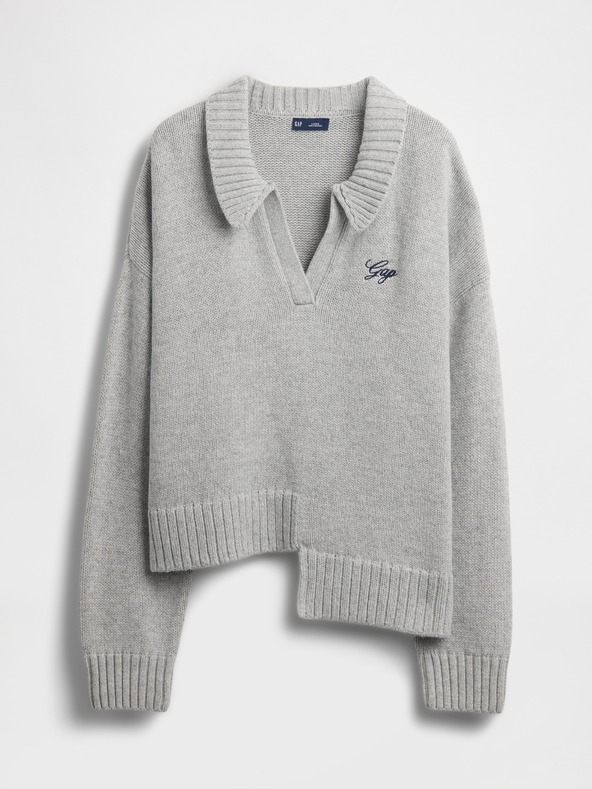 GAP Asimetrični pulover s primjesom vune GAP