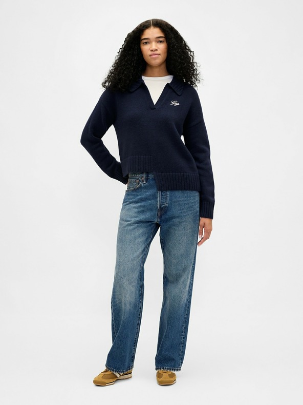 GAP Asimetrični pulover s primjesom vune GAP