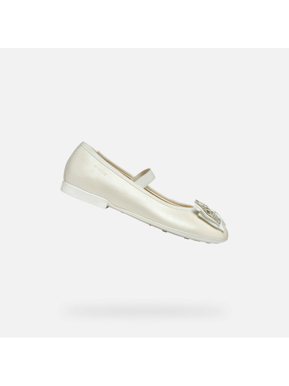 Geox Bijele djevojčinske balerinke Geox Plie'