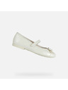 Geox Bijele djevojčinske balerinke Geox Plie