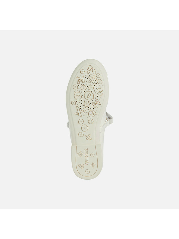 Geox Bijele djevojčinske balerinke Geox Plie