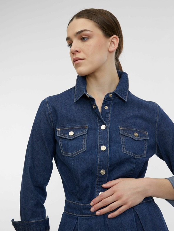 Orsay Tamnoplava ženska haljina od trapera ORSAY