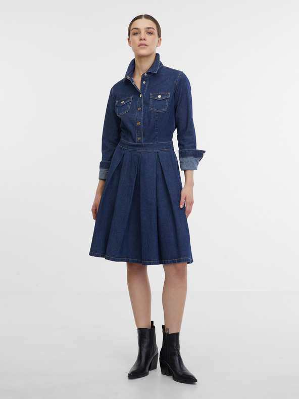 Orsay Tamnoplava ženska haljina od trapera ORSAY