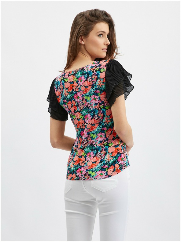 Orsay Plavo-crna ženska bluza cvjetnog uzorka ORSAY