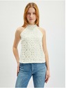 Orsay Krem ženska čipkasta majica bez rukava ORSAY