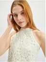 Orsay Krem ženska čipkasta majica bez rukava ORSAY