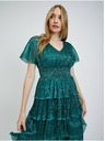 Orsay Zelena haljina s volanima ORSAY