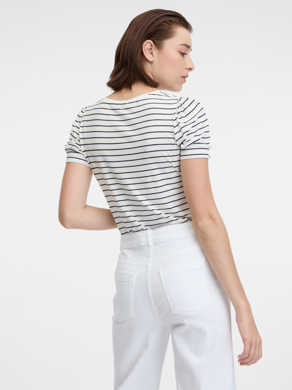Orsay Krem prugasta ženska majica ORSAY