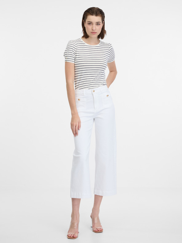 Orsay Krem prugasta ženska majica ORSAY