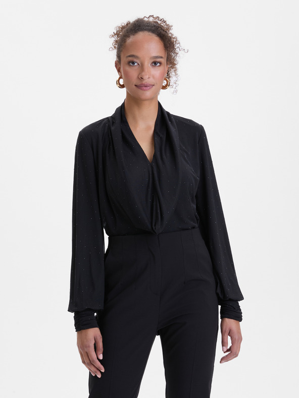 Orsay Crna bluza s kamenčićima ORSAY