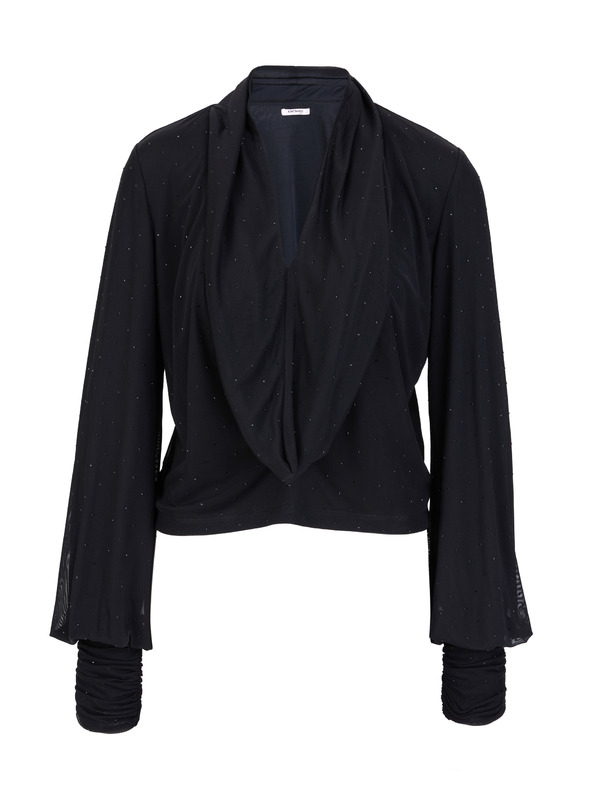 Orsay Crna bluza s kamenčićima ORSAY