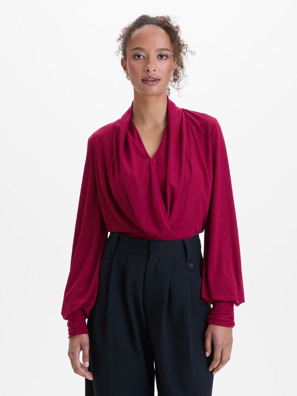 Orsay Bordo bluza s kamenčićima ORSAY