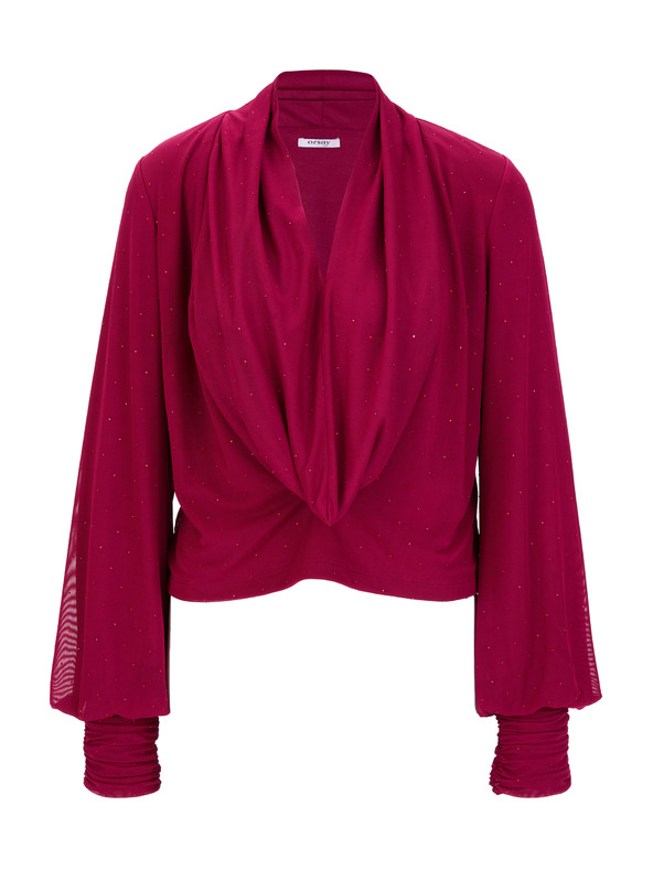 Orsay Bordo bluza s kamenčićima ORSAY