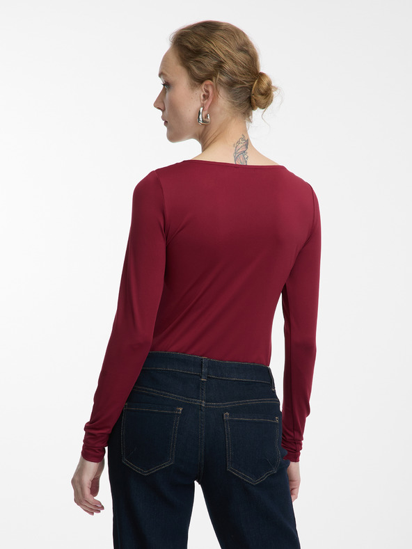Orsay Bordo ženski top s dugim rukavima ORSAY