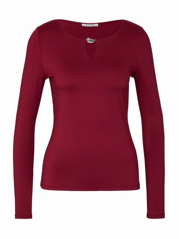 Orsay Bordo ženski top s dugim rukavima ORSAY