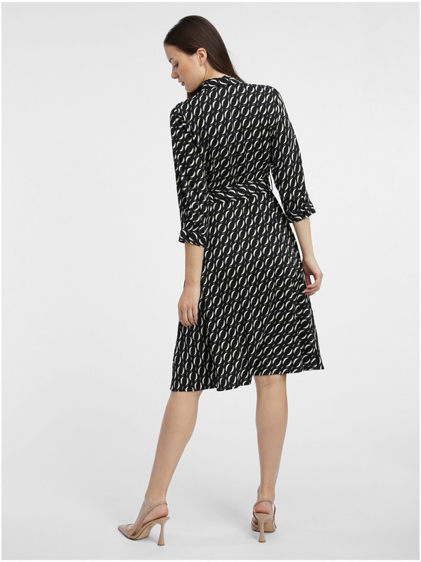 Orsay Crne ženske uzorkovane košuljaste haljine ORSAY