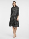 Orsay Crne ženske uzorkovane košuljaste haljine ORSAY