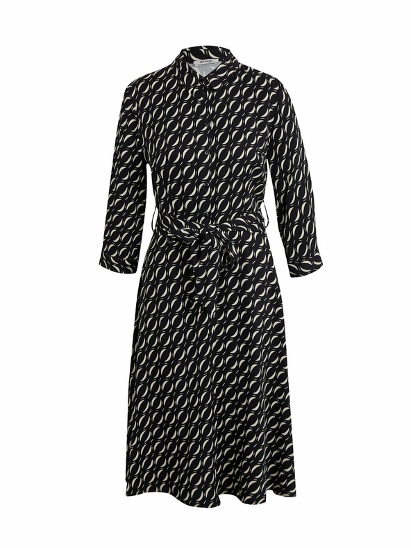 Orsay Crne ženske uzorkovane košuljaste haljine ORSAY