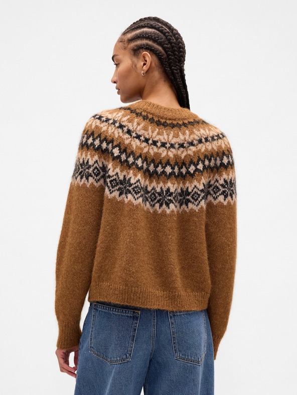 GAP Oversize kardigan Fair Isle s primjesom vune GAP