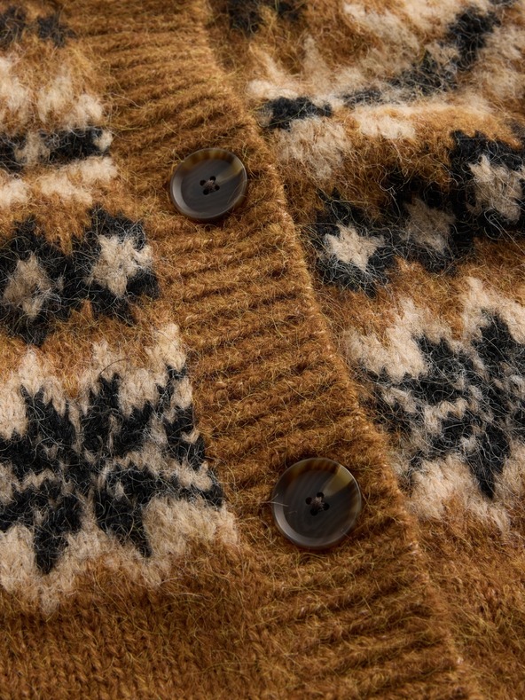 GAP Oversize kardigan Fair Isle s primjesom vune GAP