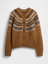GAP Oversize kardigan Fair Isle s primjesom vune GAP