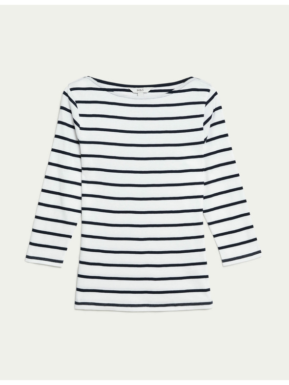 Marks & Spencer Marks & Spencer crna i bijela ženska majica na pruge
