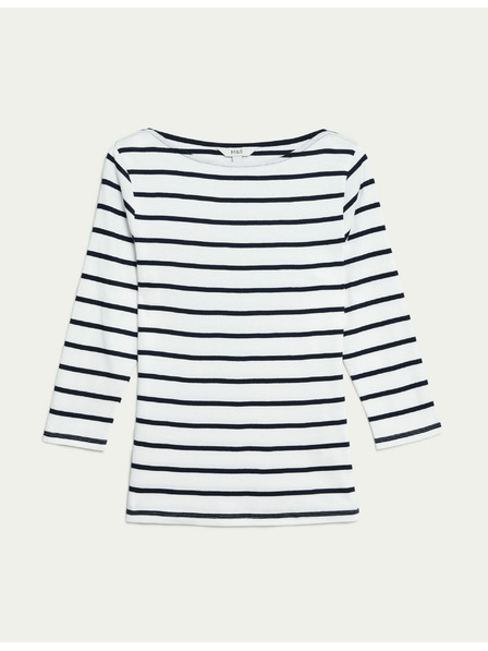 Marks & Spencer Marks & Spencer crna i bijela ženska majica na pruge