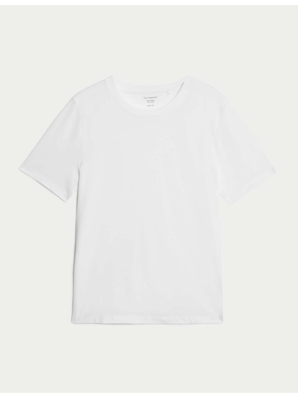 Marks & Spencer Bijela ženska pamučna basic majica kratkih rukava Marks & Spencer