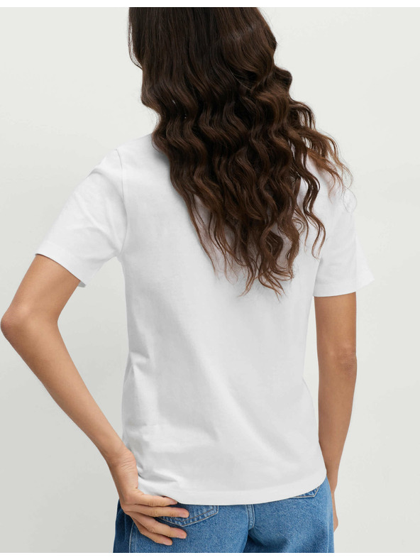 Marks & Spencer Bijela ženska pamučna basic majica kratkih rukava Marks & Spencer