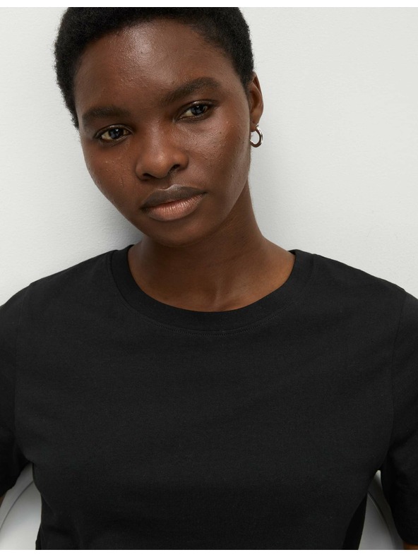 Marks & Spencer Crna ženska pamučna basic majica Marks & Spencer